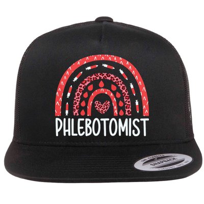 Leopard Rainbow Phlebotomist Phlebotomy Technician Tech RN Flatbill Hat