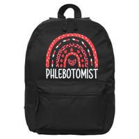 Leopard Rainbow Phlebotomist Phlebotomy Technician Tech RN 16 in Basic Backpack