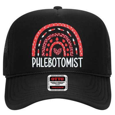 Leopard Rainbow Phlebotomist Phlebotomy Technician Tech RN Trucker Hat