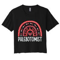 Leopard Rainbow Phlebotomist Phlebotomy Technician Tech RN Crop Top