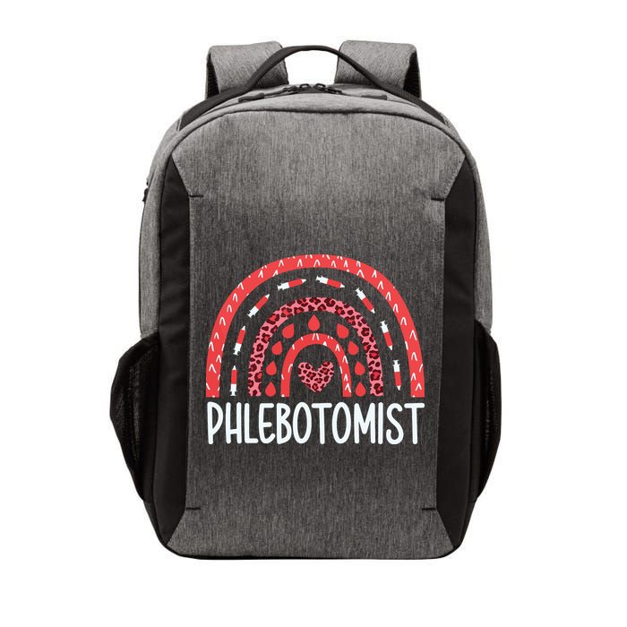 Leopard Rainbow Phlebotomist Phlebotomy Technician Tech RN Vector Backpack