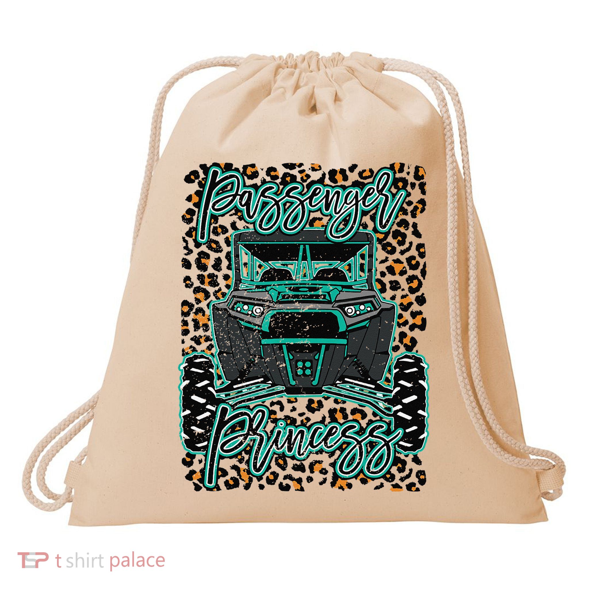 Leopard Rzr Passenger Princess Offroad Mud Up SXS Adventure  Drawstring Bag