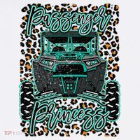 Leopard Rzr Passenger Princess Offroad Mud Up SXS Adventure  T-Shirt