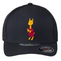 Llama Red Pajama Flexfit Unipanel Trucker Cap