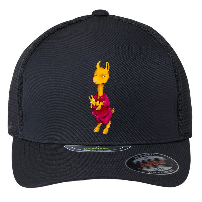 Llama Red Pajama Flexfit Unipanel Trucker Cap