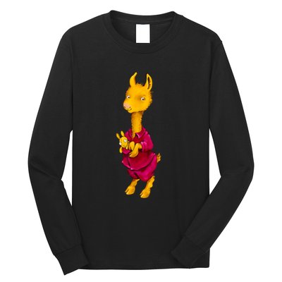 Llama Red Pajama Long Sleeve Shirt