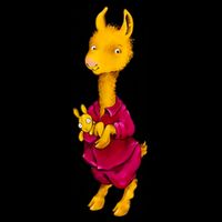 Llama Red Pajama Drawstring Bag