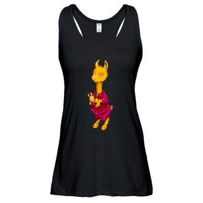 Llama Red Pajama Ladies Essential Flowy Tank