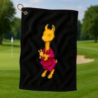 Llama Red Pajama Golf Towel