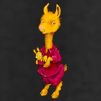 Llama Red Pajama Golf Towel