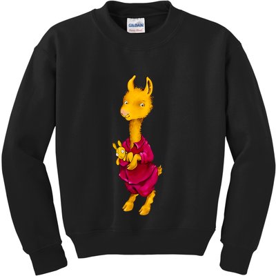 Llama Red Pajama Kids Sweatshirt