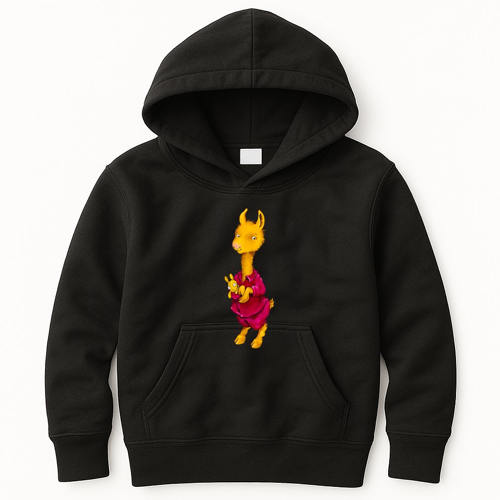 Llama Red Pajama Kids Hoodie
