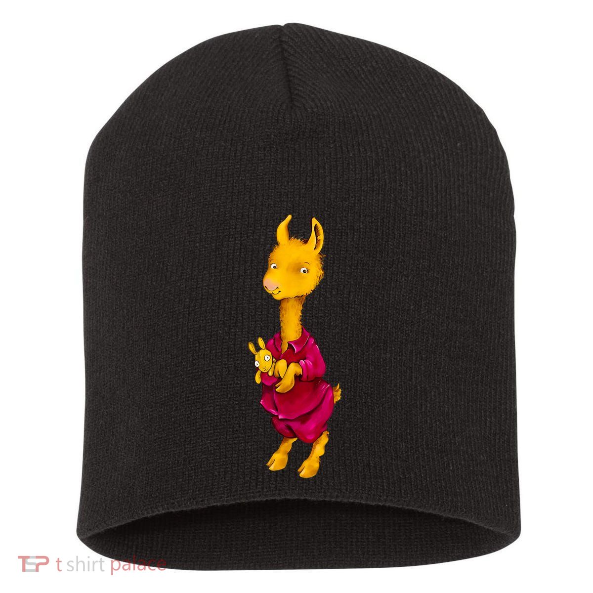 Llama Red Pajama Short Acrylic Beanie