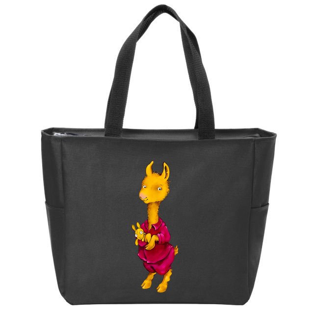 Llama Red Pajama Zip Tote Bag
