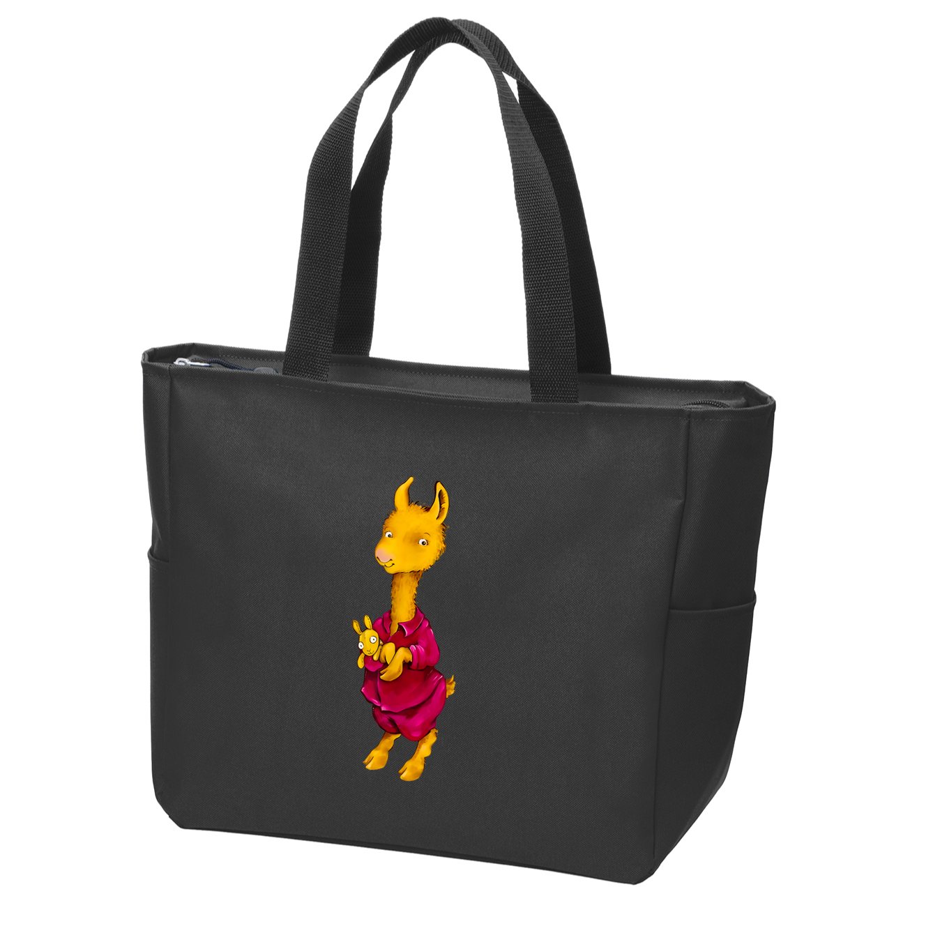 Llama Red Pajama Zip Tote Bag