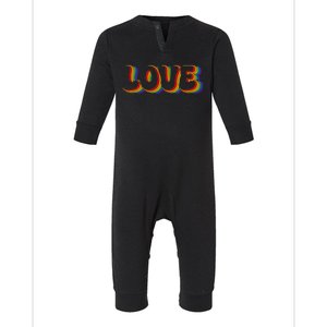 LGBT Retro Pride T Design Infant Fleece One Piece