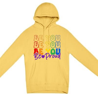 LGBT Retro Pride T Design Premium Pullover Hoodie