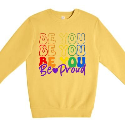 LGBT Retro Pride T Design Premium Crewneck Sweatshirt