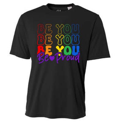 LGBT Retro Pride T Design Cooling Performance Crew T-Shirt