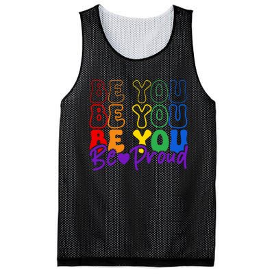 LGBT Retro Pride T Design Mesh Reversible Basketball Jersey Tank