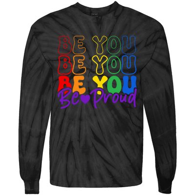 LGBT Retro Pride T Design Tie-Dye Long Sleeve Shirt