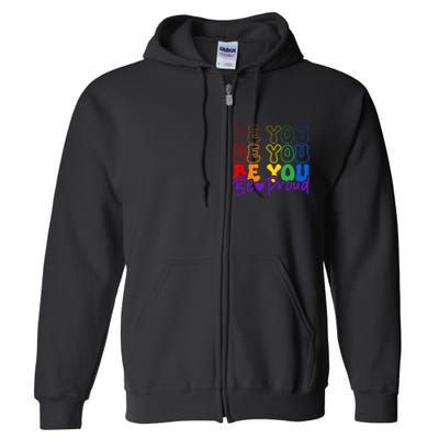 LGBT Retro Pride T Design Full Zip Hoodie