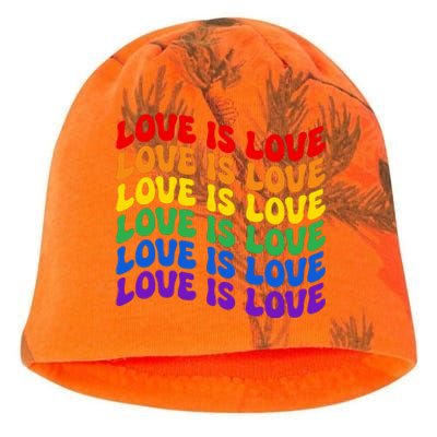 LGBT Retro Pride T Design Kati - Camo Knit Beanie