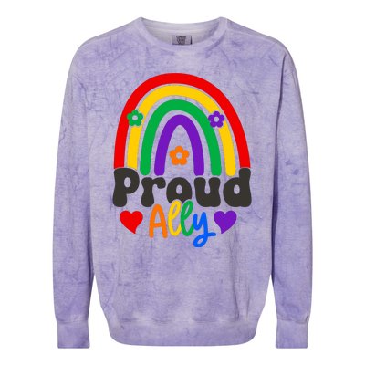 LGBT Retro Pride T Design Colorblast Crewneck Sweatshirt