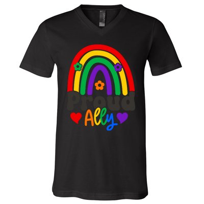 LGBT Retro Pride T Design V-Neck T-Shirt