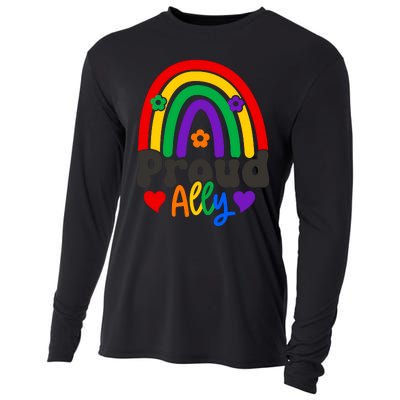 LGBT Retro Pride T Design Cooling Performance Long Sleeve Crew