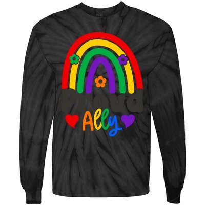 LGBT Retro Pride T Design Tie-Dye Long Sleeve Shirt