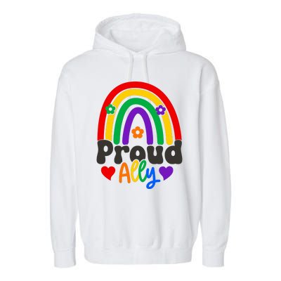 LGBT Retro Pride T Design Garment-Dyed Fleece Hoodie