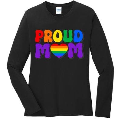 LGBT Retro Pride T Design Ladies Long Sleeve Shirt