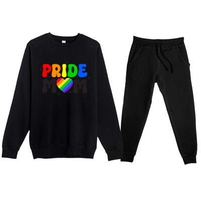 LGBT Retro Pride T Design Premium Crewneck Sweatsuit Set