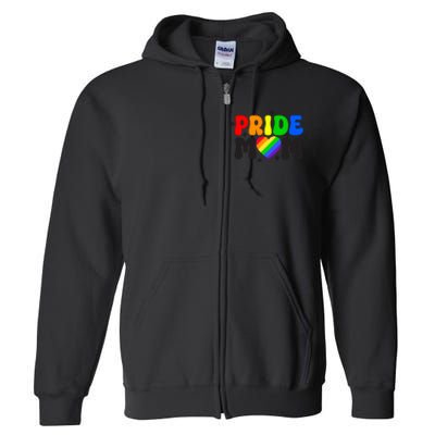 LGBT Retro Pride T Design Full Zip Hoodie