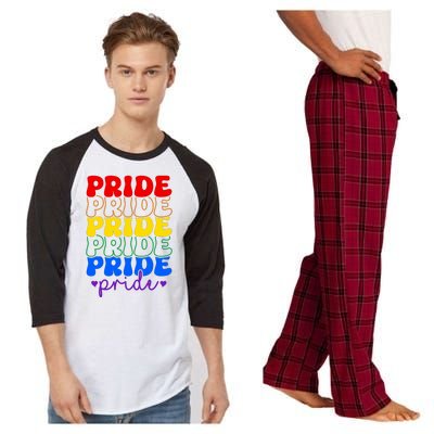 LGBT Retro Pride T Design Raglan Sleeve Pajama Set