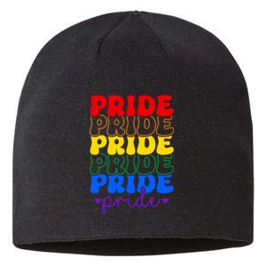 LGBT Retro Pride T Design Sustainable Beanie