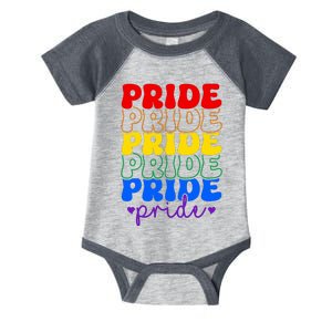 LGBT Retro Pride T Design Infant Baby Jersey Bodysuit