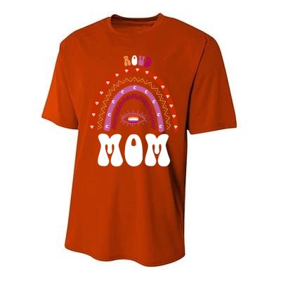 Lesbian Rainbow Proud Mom Lesbian Gift Performance Sprint T-Shirt