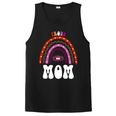 Lesbian Rainbow Proud Mom Lesbian Gift PosiCharge Competitor Tank