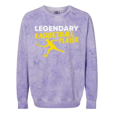 Legendary Racquetball Player Racquet Team Funny Colorblast Crewneck Sweatshirt