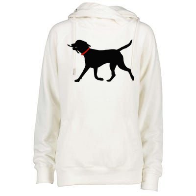 Labrador Retriever Play Fetch Black Lab Womens Funnel Neck Pullover Hood