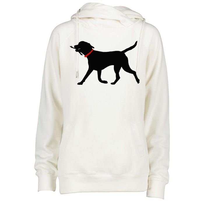 Labrador Retriever Play Fetch Black Lab Womens Funnel Neck Pullover Hood