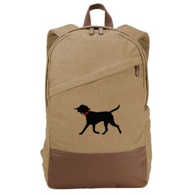 Labrador Retriever Play Fetch Black Lab Cotton Canvas Backpack