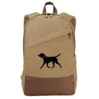Labrador Retriever Play Fetch Black Lab Cotton Canvas Backpack