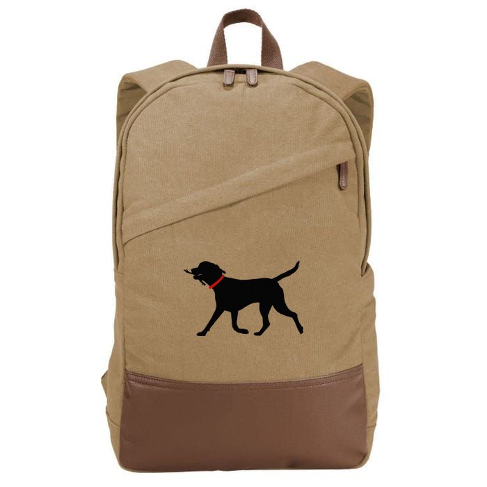 Labrador Retriever Play Fetch Black Lab Cotton Canvas Backpack