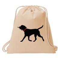Labrador Retriever Play Fetch Black Lab Drawstring Bag