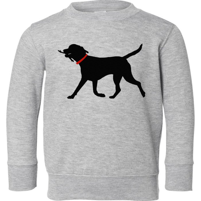 Labrador Retriever Play Fetch Black Lab Toddler Sweatshirt