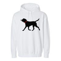 Labrador Retriever Play Fetch Black Lab Garment-Dyed Fleece Hoodie