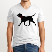 Labrador Retriever Play Fetch Black Lab V-Neck T-Shirt